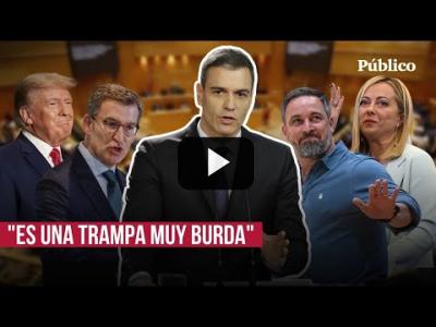 Embedded thumbnail for Video: Pedro Sánchez destapa el &amp;quot;peligroso&amp;quot; lema del PP de Feijóo