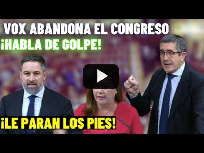 Embedded thumbnail for Video: PATXI LÓPEZ responde a ABASCAL tras las acusaciones de &amp;quot;GOLPE&amp;quot;: ¡VOX ABANDONA el CONGRESO!