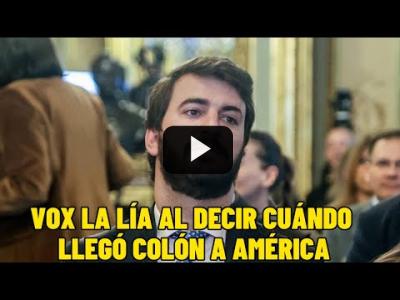 Embedded thumbnail for Video: ¡BOCHORNO! García-Gallardo (Vox) la lía para decir cuándo llegó Colón a América