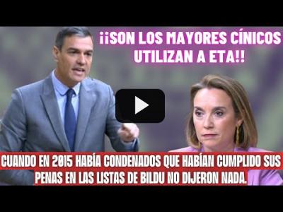 Embedded thumbnail for Video: Sánchez REVIENTA a GAMARRA (PP) tras utilizar a E-T-A por enésima vez: ¡¡SON unos CÍNICOS!!