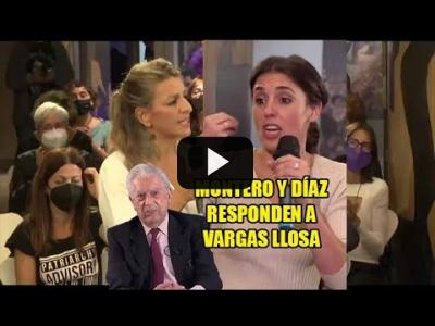 Embedded thumbnail for Video: La respuesta de Irene Montero y Yolanda Díaz a Vargas Llosa