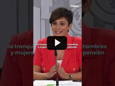 Embedded thumbnail for Video: Moncloa rebate a Feijóo: &amp;quot;La sostenibilidad de las pensiones está garantizada&amp;quot;