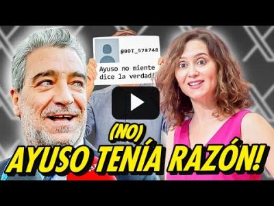 Embedded thumbnail for Video: AYUSO (no) TENÍA RAZÓN! | LA MAYOR CAMPAÑA DE MENTIRAS PARA CUBRIR A SU PAREJA