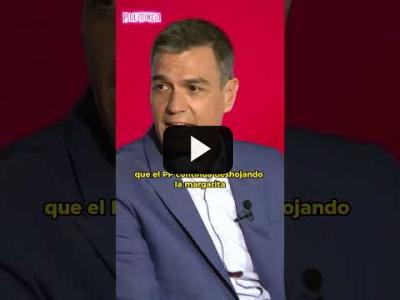 Embedded thumbnail for Video: Sánchez se RÍE: Para FEIJÓO los debates son como los GIMNASIOS en ENERO, uno se apunta pero NUNCA va