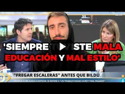 Embedded thumbnail for Video: Jesús Cintora pone en su sitio a María Claver en Telecinco | Rubén Hood