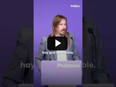 Embedded thumbnail for Video: Podemos, sobre las demandas de Sumar al PSOE: &amp;quot;Para lanzar una suerte de órdago hay que ser creíble&amp;quot;