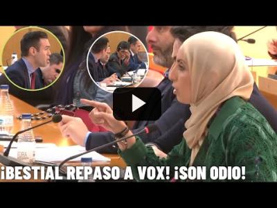 Embedded thumbnail for Video: El BESTIAL REPASO de Fátima Hamed a VOX: ¡Su credo es el del 0DIO!