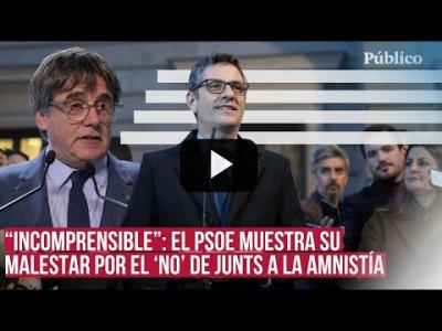 Embedded thumbnail for Video: Así ha sido el cabreo del PSOE después de que JUNTS tumbe la ley de AMNISTÍA