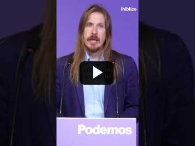 Embedded thumbnail for Video: Podemos: &amp;quot;El PP ha puesto a funcionar su maquinaria para subvertir lo emanado en las urnas&amp;quot;