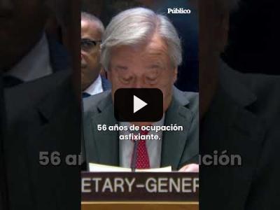 Embedded thumbnail for Video: António Guterres, secretario General de la ONU: &amp;quot;Los ataques de Hamás no vienen de la nada&amp;quot;