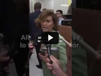Embedded thumbnail for Video: Carmen Calvo tacha de “detestables” las declaraciones de Alfonso Guerra sobre Yolanda Díaz