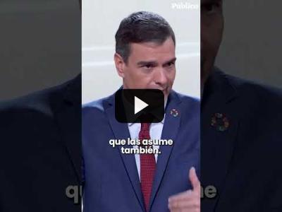Embedded thumbnail for Video: Pedro Sánchez: &amp;quot;Al señor Feijóo le da vergüenza aparecer junto al señor Abascal&amp;quot;