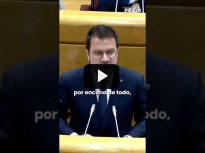 Embedded thumbnail for Video: Aragonès reivindica la amnistía frente a un desfile de líderes del PP