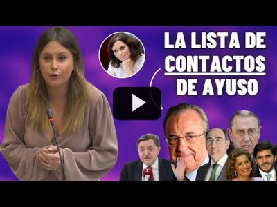Embedded thumbnail for Video: Alejandra Jacinto REVELA la AGENDA de CONTACTOS de AYUSO: Algunas tenemos VALORES y otras PRECIO!