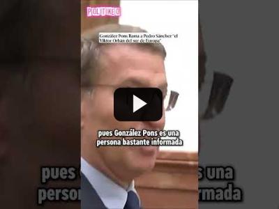 Embedded thumbnail for Video: PILLADA a FEIJÓO tras decir Gónzalez Pons (PP) que &amp;quot;Sánchez es el Orbán del sur&amp;quot; #shorts