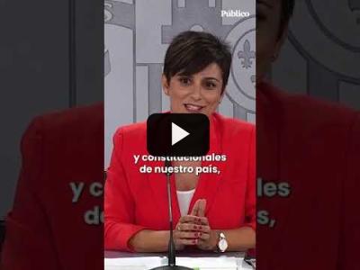 Embedded thumbnail for Video: Isabel Rodríguez, sobre Aznar: &amp;quot;Sus palabras no tienen ningún valor político ni moral&amp;quot;