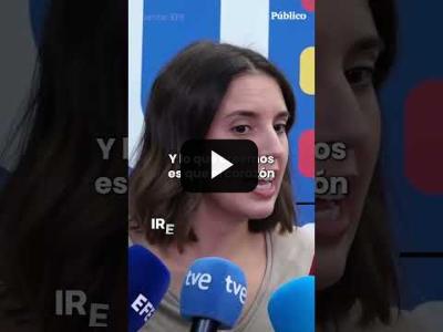 Embedded thumbnail for Video: Irene Montero reconoce que #Podemos no conocía el acuerdo entre #PSOE y #Sumar