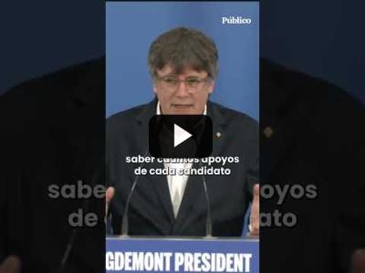 Embedded thumbnail for Video: Puigdemont anuncia que se presentará a la investidura para ser president de la Generalitat