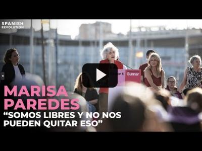 Embedded thumbnail for Video: Marisa Paredes: &amp;quot;Somos libres y no nos pueden quitar eso&amp;quot;
