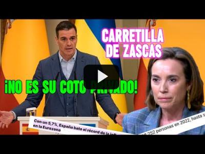 Embedded thumbnail for Video: CARRETILLA de ZASCAS de Pedro Sánchez a una DESQUICIADA Cuca Gamarra. (He perdido la cuenta)