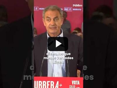 Embedded thumbnail for Video: Zapatero, sobre Feijóo: &amp;quot;No va a tener días de campaña para todas las rectificaciones&amp;quot;
