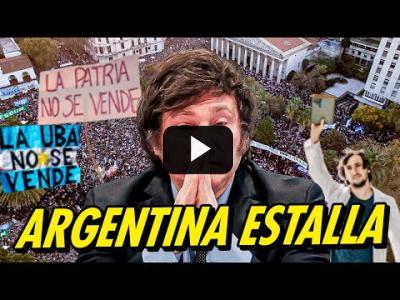 Embedded thumbnail for Video: ⚠️MOVILIZACIÓN MASIVA EN ARGENTINA CONTRA LAS MEDIDAS DE MILEI⚠️
