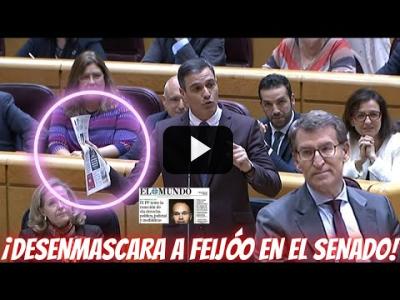 Embedded thumbnail for Video: Sánchez DESENMASCARA a FEIJÓO en el SENADO: ¡Es un TÍTIRE de los MEDIOS de DERECHAS!