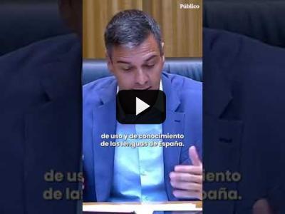 Embedded thumbnail for Video: Sánchez hace un gesto a los nacionalistas con el impulso de las lenguas cooficiales en la UE