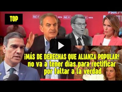 Embedded thumbnail for Video: Zapatero le da la PUNTILLA a Feijóo y SE MOFA: más a la derecha que ALIANZA POPULAR ¡Le faltan días!
