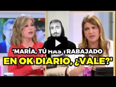 Embedded thumbnail for Video: Palomera pone en su sitio a María Claver en Telecinco: &amp;#039;María, tú has trabajado en Okdiario, ¿vale?&amp;#039;